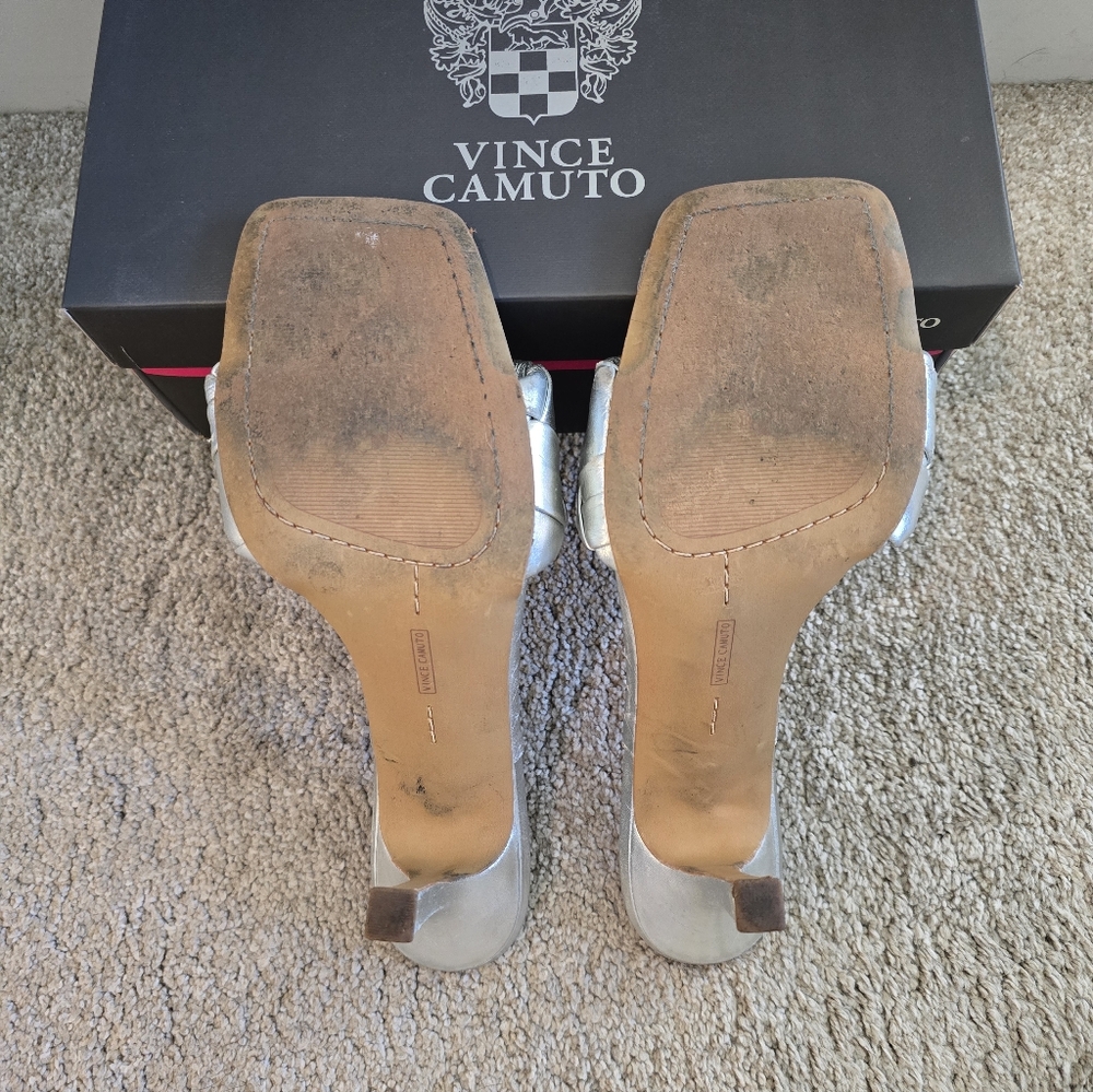 Vince Camuto Brelanie Silver Mule, Women's 11 - Picture 6 of 13